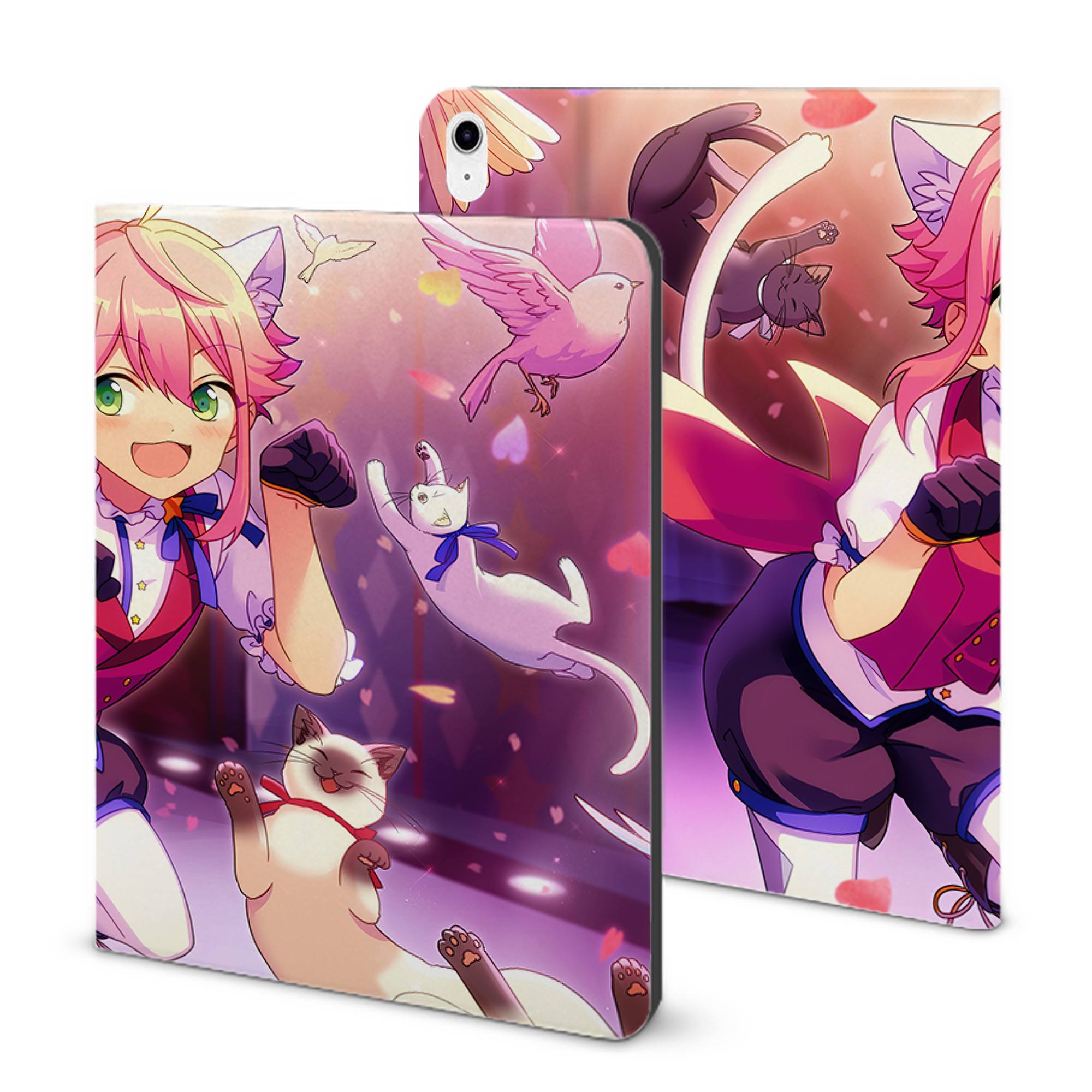 （画像用） あんさんぶるスターズ! Ensemble Stars IPad ケース ブック型 PUレザー TPU 耐衝撃 軽量 薄型 ペン収納なし 全面保護 IPad 各モデル対応